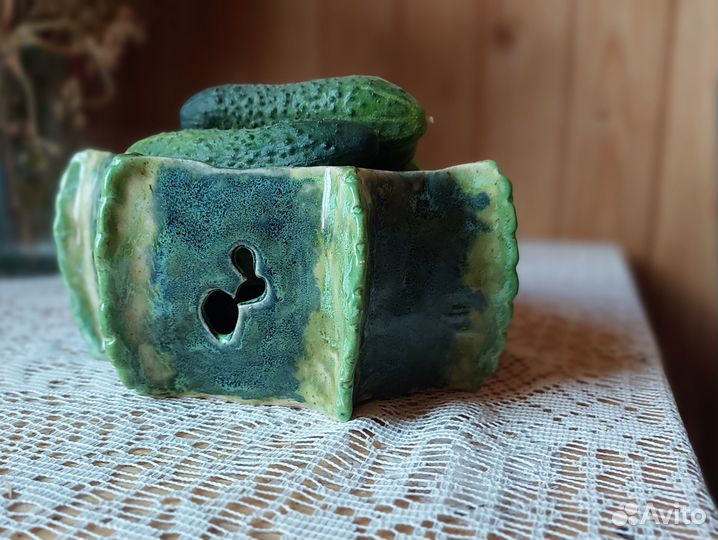 Керамическая Ваза для фруктов / Клубочница