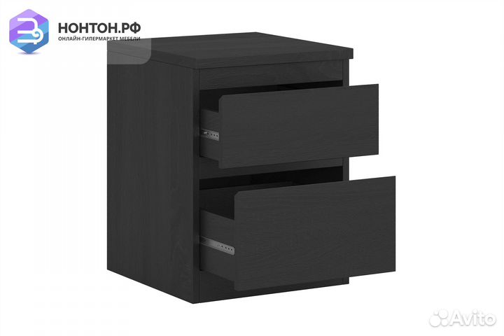 Тумба прикроватная Кастор 2 ящика венге