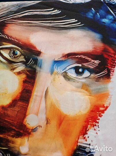 Авторская картина на ткани в интерьер