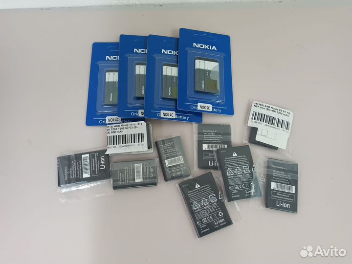 Аккумуляторы Nokia новые в ассортименте