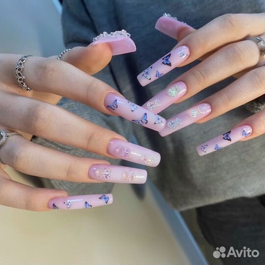 Маникюр наращивание ногтей педикюр
