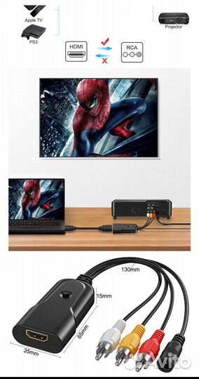 Адаптер hdmi - RCA-USB на WI FI модуль на тв, WGA