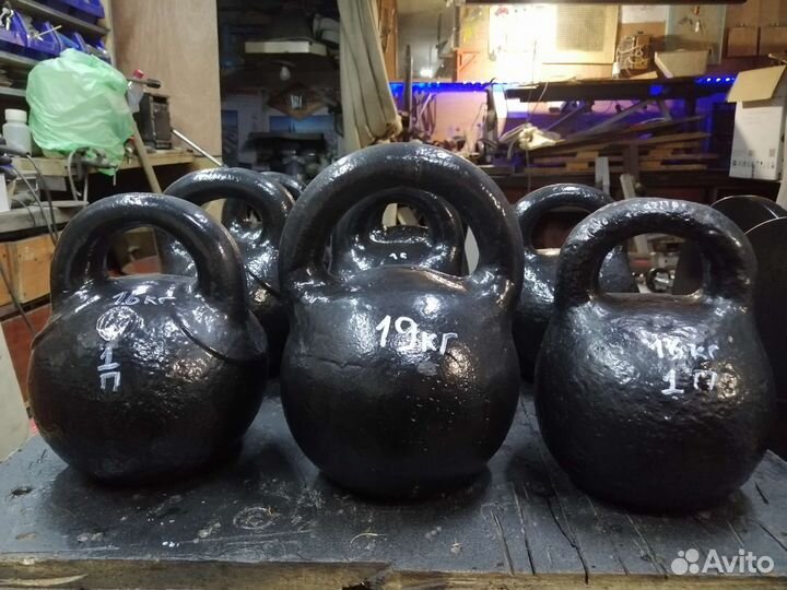 Гири 16кг.1пуд и 19кг