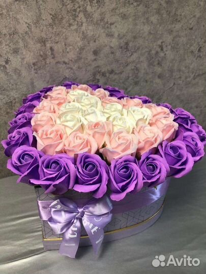 Букеты из мыльных роз,сердце