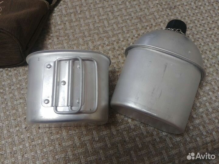 Фляга алюминиевая с кружкой Экспедиция