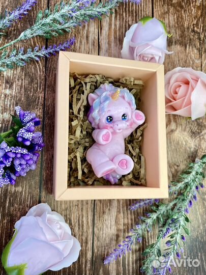 Мыло ручной работы Единорожка Ванилька