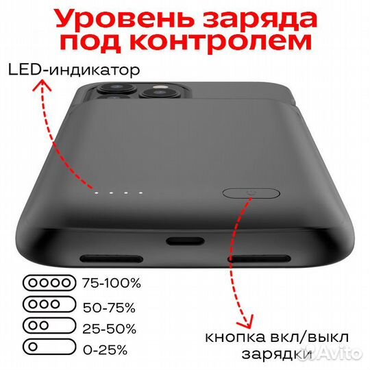 Чехол-аккумулятор для iPhone 12 Pro Max/13 Pro Max