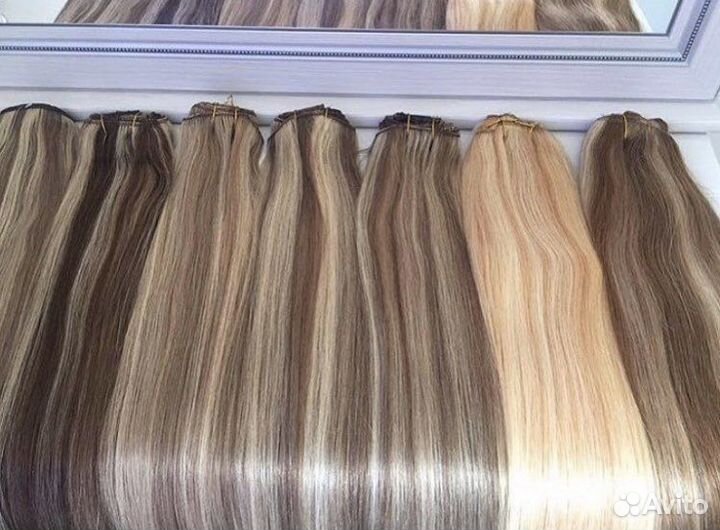 Волосы на заколках