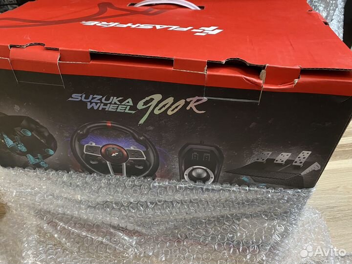 Игровой руль 900 градусов с коробкой передач