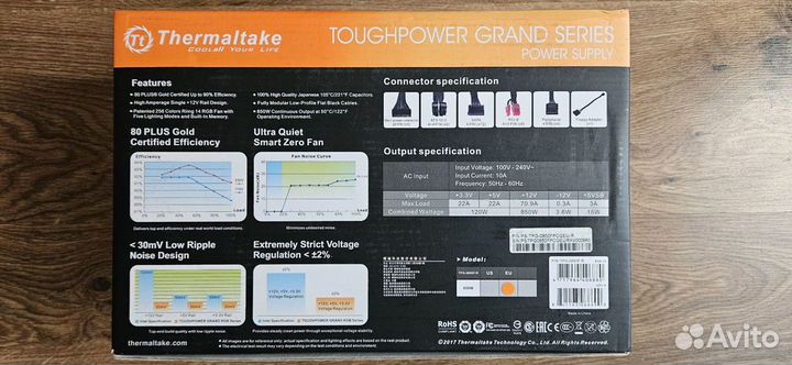 Блок питания Thermaltake Toughpower RGB 850W