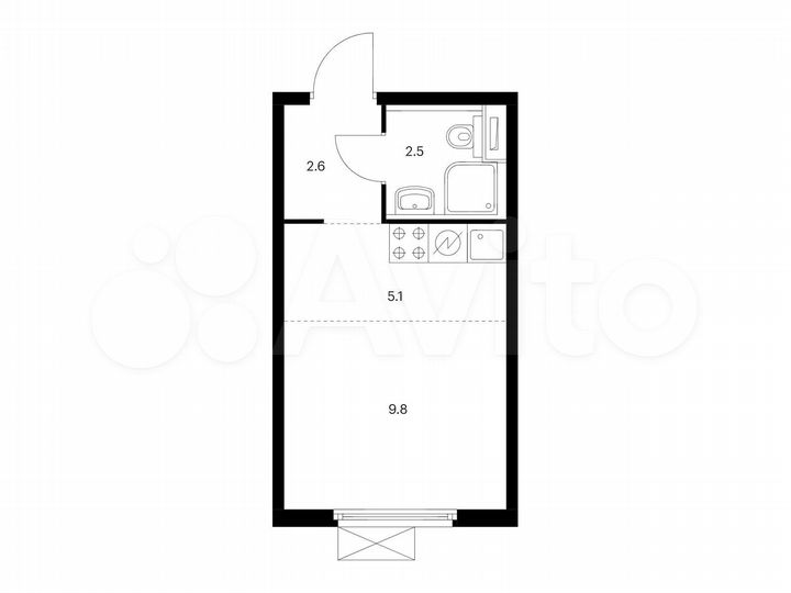 Квартира-студия, 20 м², 5/16 эт.