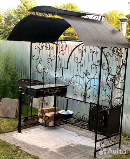 Мангал с крышей