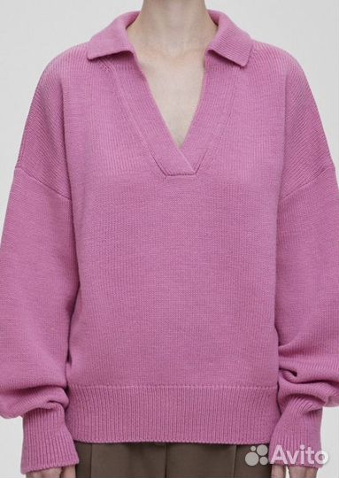 Свитер-поло aim clo розовый