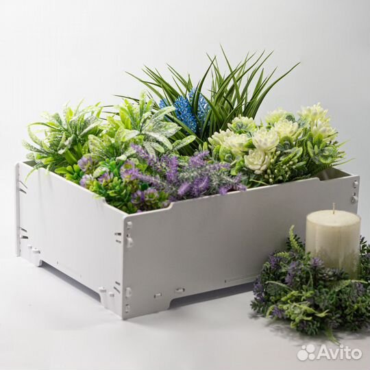 Ящик для декора и хранения 32х25х12 см пвх белый 4