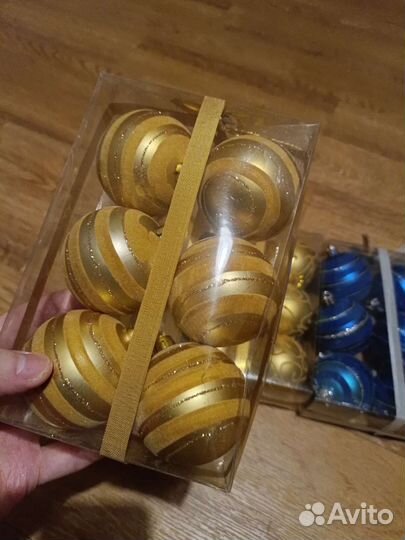 Ёлочные игрушки, шары пластиковые