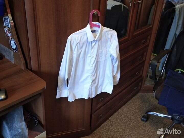 Белая рубашка детская размер 32 для школы