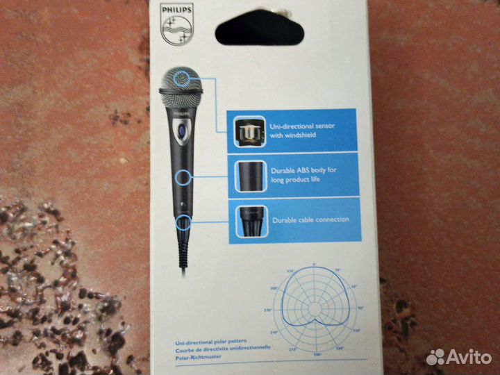 Микрофон динамический philips sbc новый