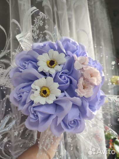 Букет из мыльных цветов
