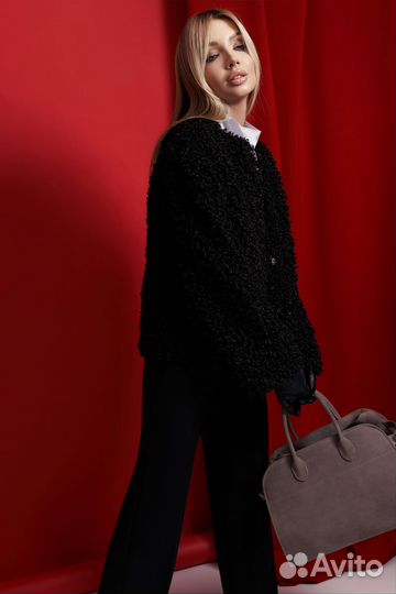 Бомбер из искусственного меха