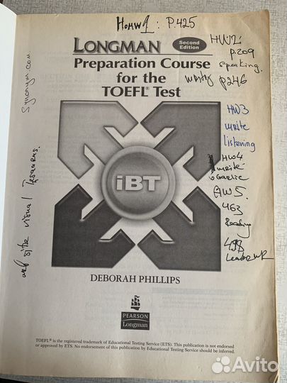 Longman Pearson toefl iBT preparation course