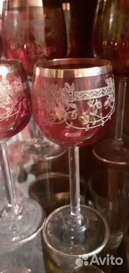 Новые чешские рюмки и фужеры Богемия