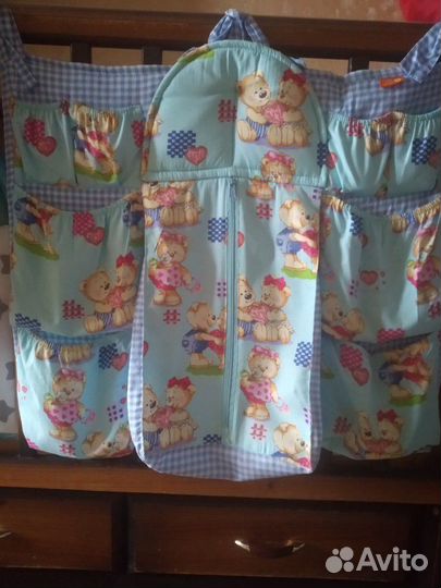 Комплект в кроватку Sweet baby.Кармашки на кроватк