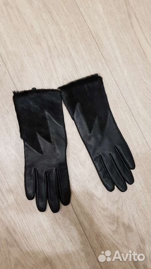 Перчатки женские кожаные