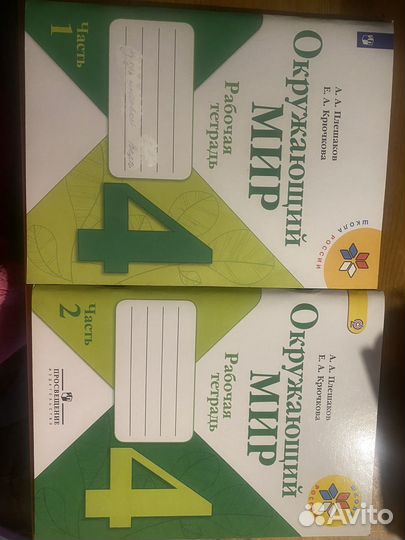 Рабочая тетрадь по окружающему миру 4 кл. 2 части