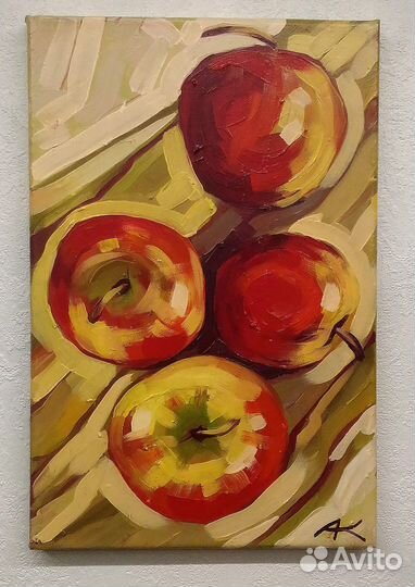 Картина маслом. Яблоки. Груши. Комплект