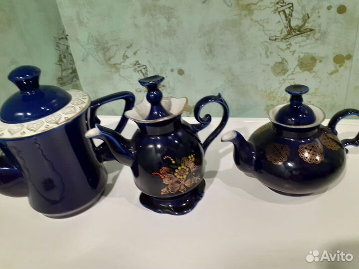 Возрождение,синяя посуда винтаж, новгород СССР