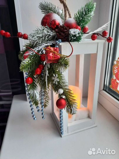 Свеча фонарь композиция