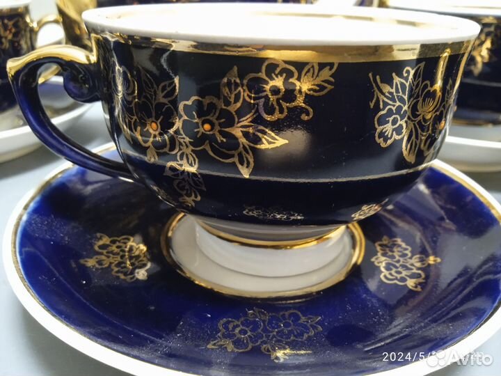 Сервиз чайный кобальт Довбыш
