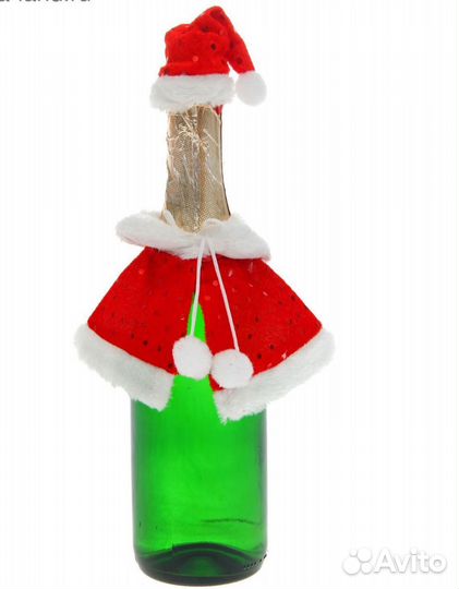 Одежда на бутылку, новогоднее украшение