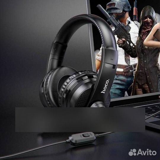 Игровые наушники Hoco W103 с микрофоном,3.5 мм, 1