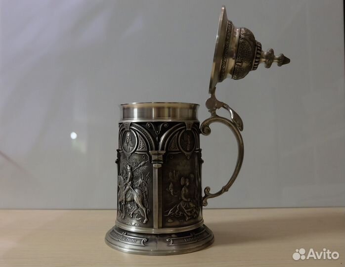 Кружка пивная оловянная коллекционная. Германия
