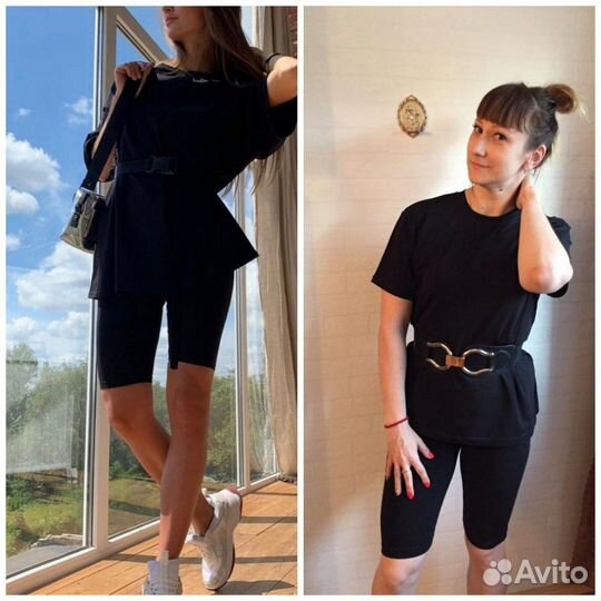 Футболка и велосипедки