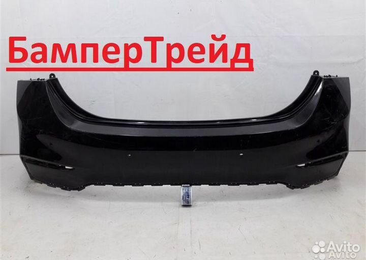 Задний бампер Хендай Солярис 2 2017 черный MZH