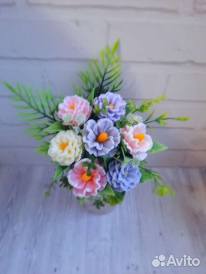 Мини букеты из мыла