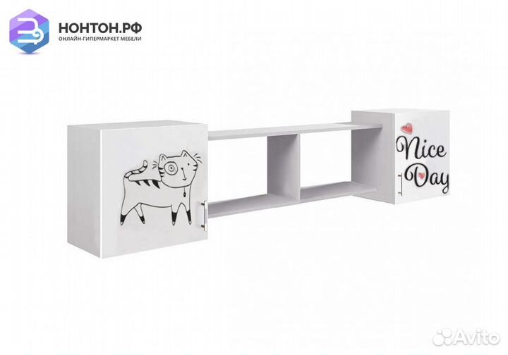 Полка навесная Вега fashion-1 белая