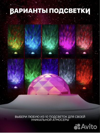 Светодиодный ночник проектор звездного неба