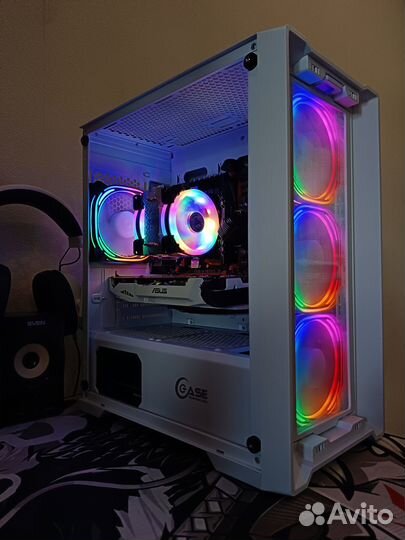 Белый игровой компьютер 12ядер/1070/16гб/ssd 500gb