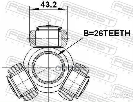 Трипоид ШРУСа BMW X5 E53/E70/F15 2716-S80T