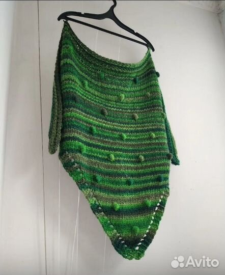 Шаль, косынка вязаная, бактус