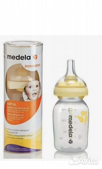 Смартсоска medela calma с бутылочкой 150 мл