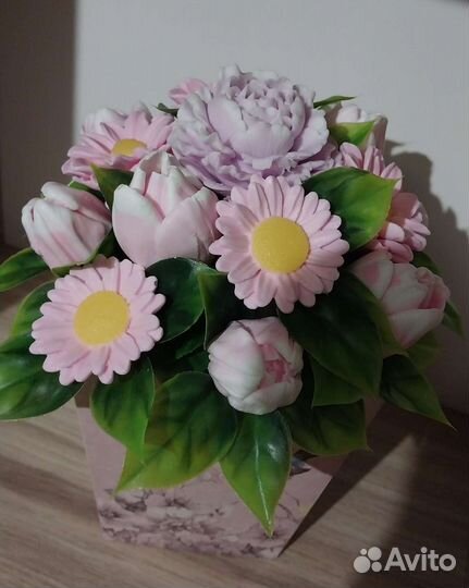 Букет цветов из мыла