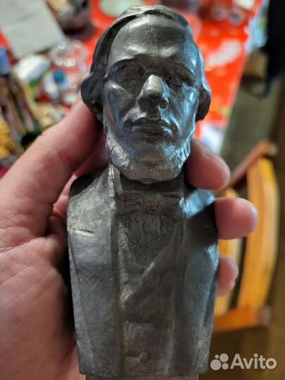 Бюст Добродюбов Силумин 50г. СССР