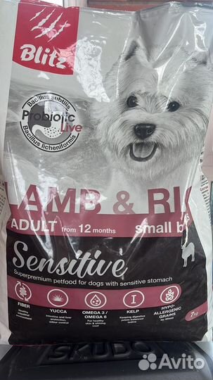 Корм для маленьких пород собак Blitz