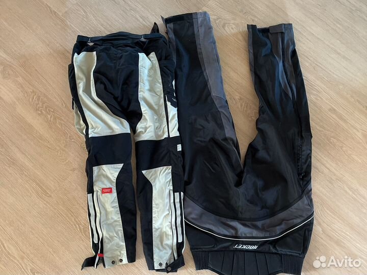 Мотоциклетные штаны, ботинки, дождевики