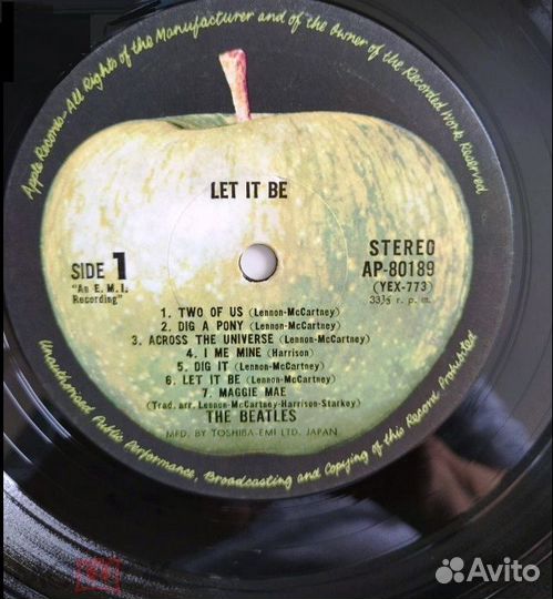 The Beatles - Let IT Be 1970 Japan, OBI, EX / NM