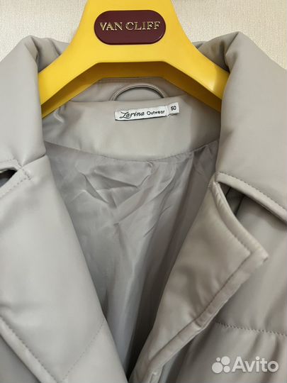 Пальто женское 50 52 экокожа